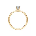 14K arany Labor gyémánt gyűrű 1 ct + 0,06 ct cushion csiszolás