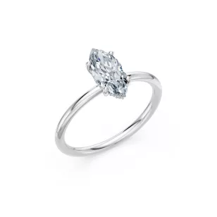   14K arany Labor gyémánt gyűrű 1 ct + 0,06 ct marquise csiszolás