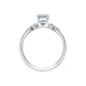   14K arany Labor gyémánt gyűrű 1 ct + 0,25 ct emerald csiszolás
