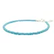 Turquoise bead bracelet with silver clasp