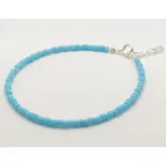 Turquoise bead bracelet with silver clasp