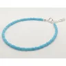 Turquoise bead bracelet with silver clasp