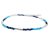 Aquamarine rock crystal blue bracelet with silver clasp