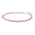 Faceted ruby bead bracelet with silver clasp