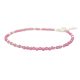 Faceted ruby bead bracelet with silver clasp