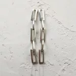 Lógó téglalapok 8.5 cm nemesacél geometrikus fülbevaló