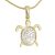 Long and Rich Life Turtle Gold Pendant