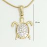 Long and Rich Life Turtle Gold Pendant