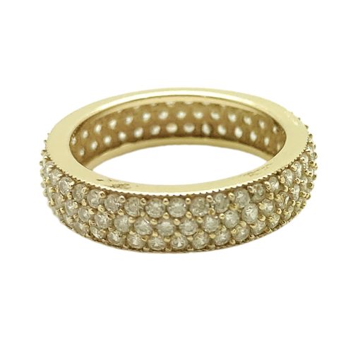 Eternity gold ring with stones all around