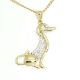 Sitting dachshund gold pendant