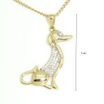 Sitting dachshund gold pendant