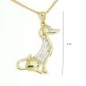 Sitting dachshund gold pendant