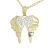 Angel wing gold pendant with zirconia stones
