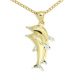 Pair of Dolphins Gold Pendant