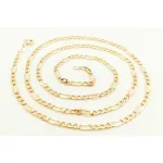Gold figaro chain 50 cm
