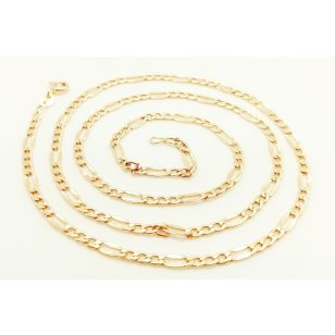 Gold figaro chain 50 cm