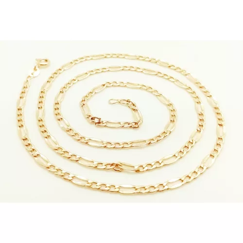 Gold figaro chain 50 cm