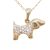 Standing dachshund gold pendant