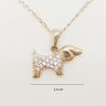 Standing dachshund gold pendant