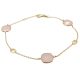 Pink stone gold bracelet with rose quartz