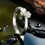 Unique classic diamond engagement ring 0.36 carats brilliant white gold