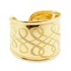 Gold band ring with infinite vine, larger size