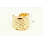 Gold band ring with infinite vine, larger size
