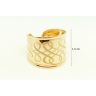 Gold band ring with infinite vine, larger size