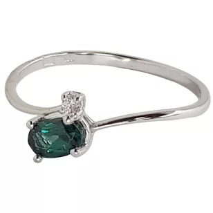   Egyedi toi et moi gyémánt gyűrű 0.625 karátos zafír kővel fehér arany
