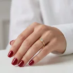 Egyedi princess gyémánt gyűrű sárga arany 0.225 karát briliáns