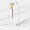   Egyedi emerald gyémánt gyűrű fehér arany 0.265 karát briliáns