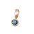 Rose gold pendant with London topaz stone in a button setting