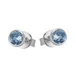 White gold earrings with topaz
