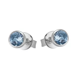 White gold earrings with topaz
