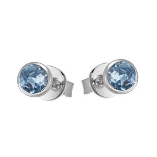 White gold earrings with topaz