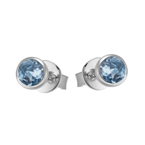 White gold earrings with topaz