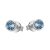 White gold earrings with topaz