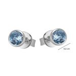 White gold earrings with topaz