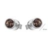 White gold earrings with smoky quartz stones