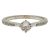 White gold engagement ring with round zirconia