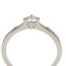 White gold engagement ring with round zirconia