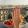   Egyedi fehér arany gyémánt gyűrű 0.36 karát briliáns kővel
