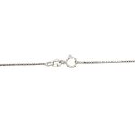 White gold Venetian cube chain 42 cm