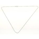 White gold Venetian cube chain 42 cm