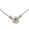 Diamond flower pendant necklace in white gold