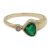 Gold ring with diamonds and emeralds