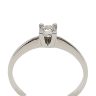 Classic white gold engagement ring with zirconia stone