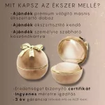 Egyedi fehér arany zafír gyűrű gyémánt kövekkel