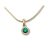 Small gold pendant with green stone