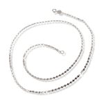 White gold chain with pendants